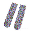 MSP-1196 Sublimation Printing Men Socks Flower Daisy Men Socks Wholesale